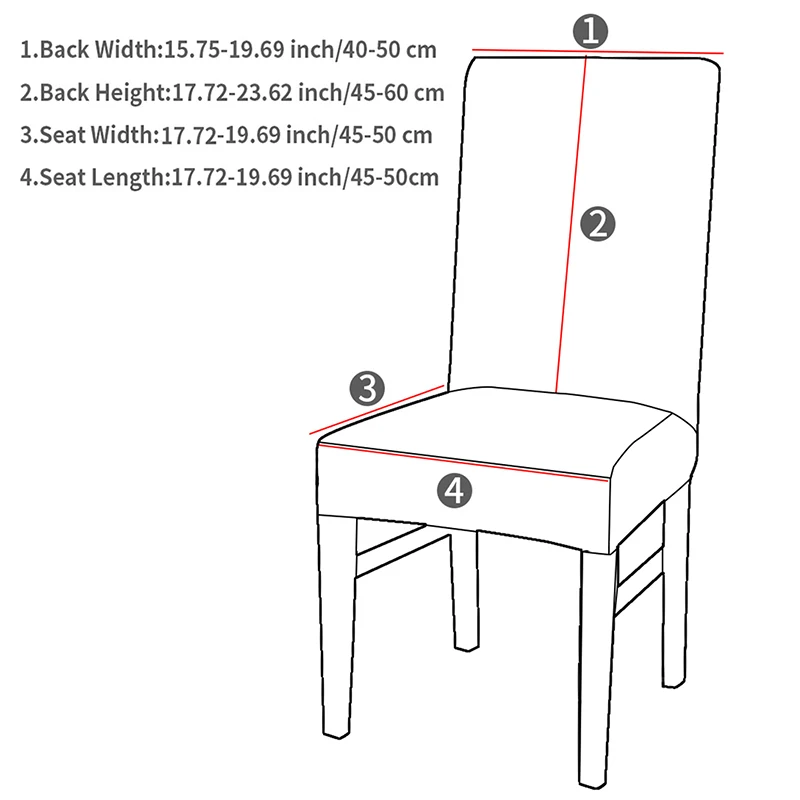 

1/4/6Pcs Chair Covers for Dining Room Chair Slipcover Elastic Seat Case Protector Detachable Protective Chair Cover Home Decor