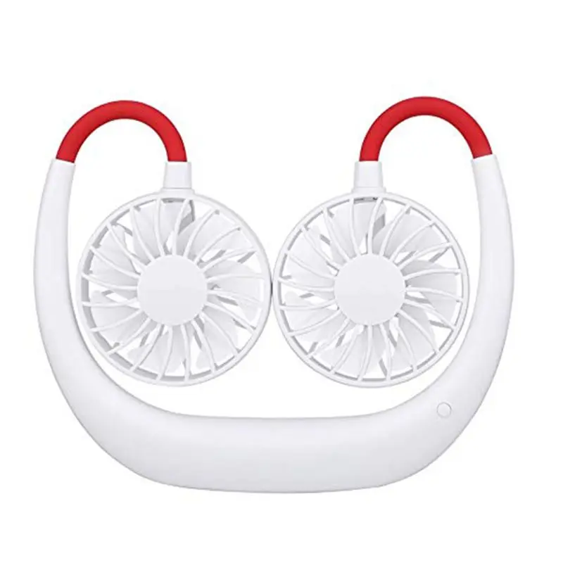 

Hands-free Neck Band Hands-Free Hanging USB Rechargeable Dual Fan Mini Air Cooler Summer Portable 27RB