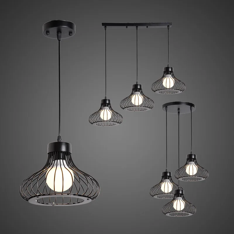 Скандинавский железный подвесной светильник для ресторана индивидуальная Ретро