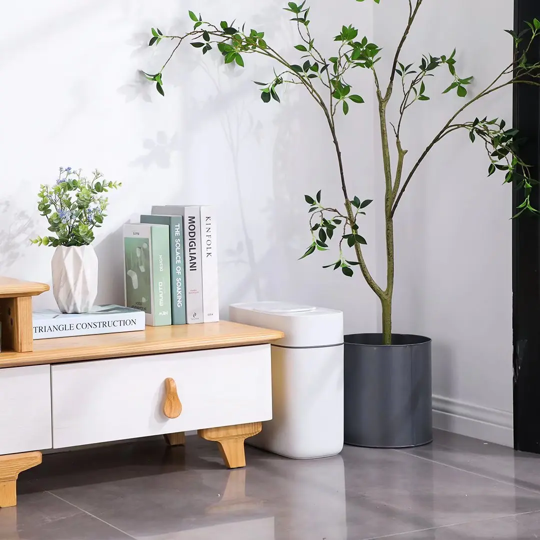 joybos trash can household toilet bathroom living room creative high end simple covered automatic packaging 14l storage bin jx7 free global shipping