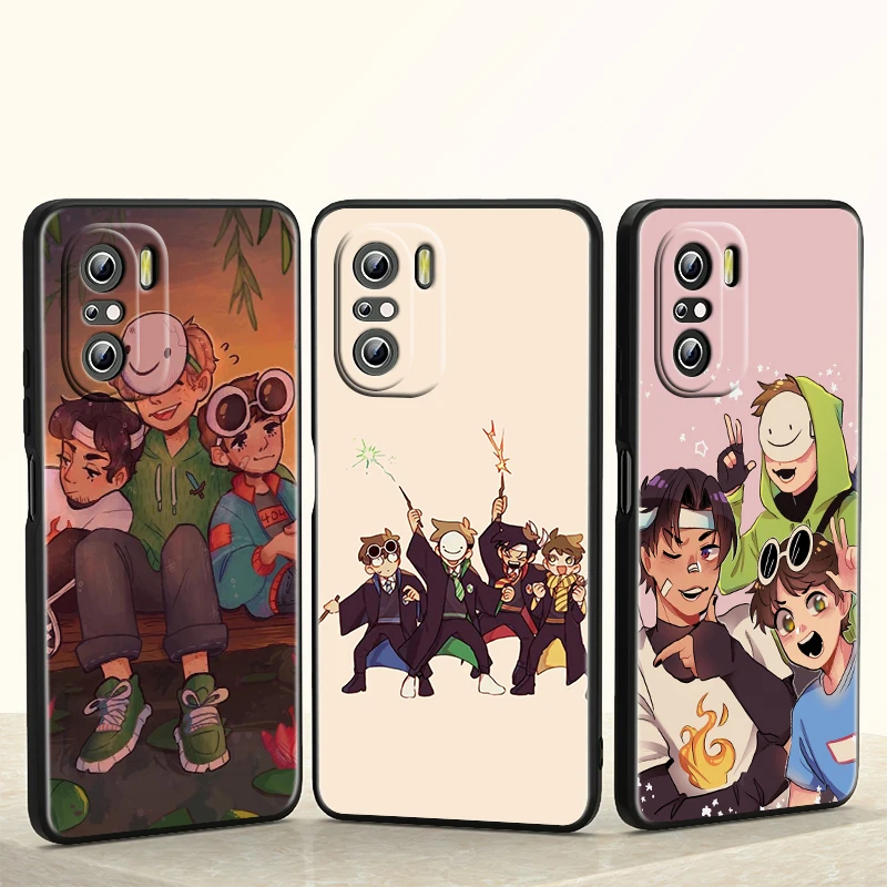 

Dream Smp Cute Cartoon For Redmi K40 30S 30T 30i 20 S2 GO Pro Ultra Gaming Redmi 10T Silicone Soft Black Phone Case
