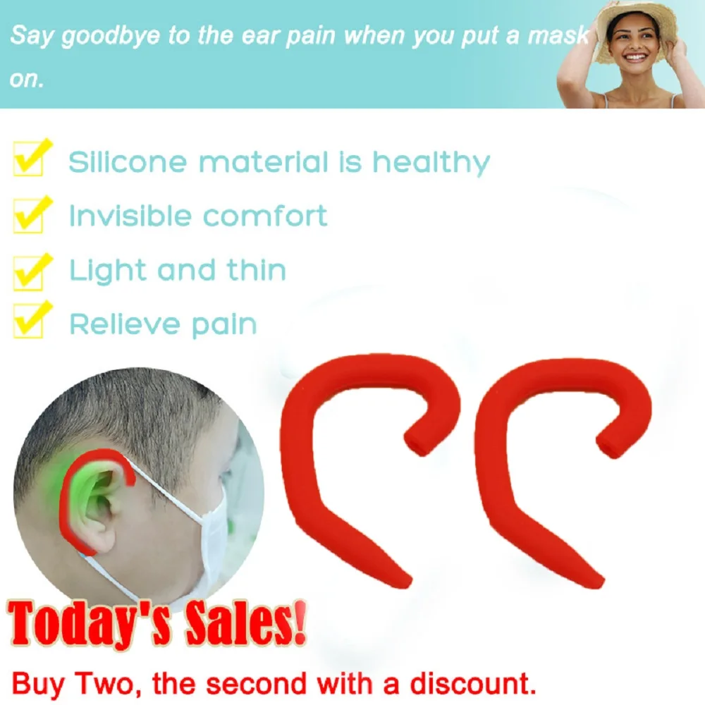 1 пара противоскользящая силиконовая маска захваты для ушей мягкая защиты