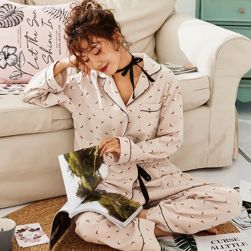 Smmoloa женские зимние Цветочные с длинными рукавами хлопковые пижамы |
