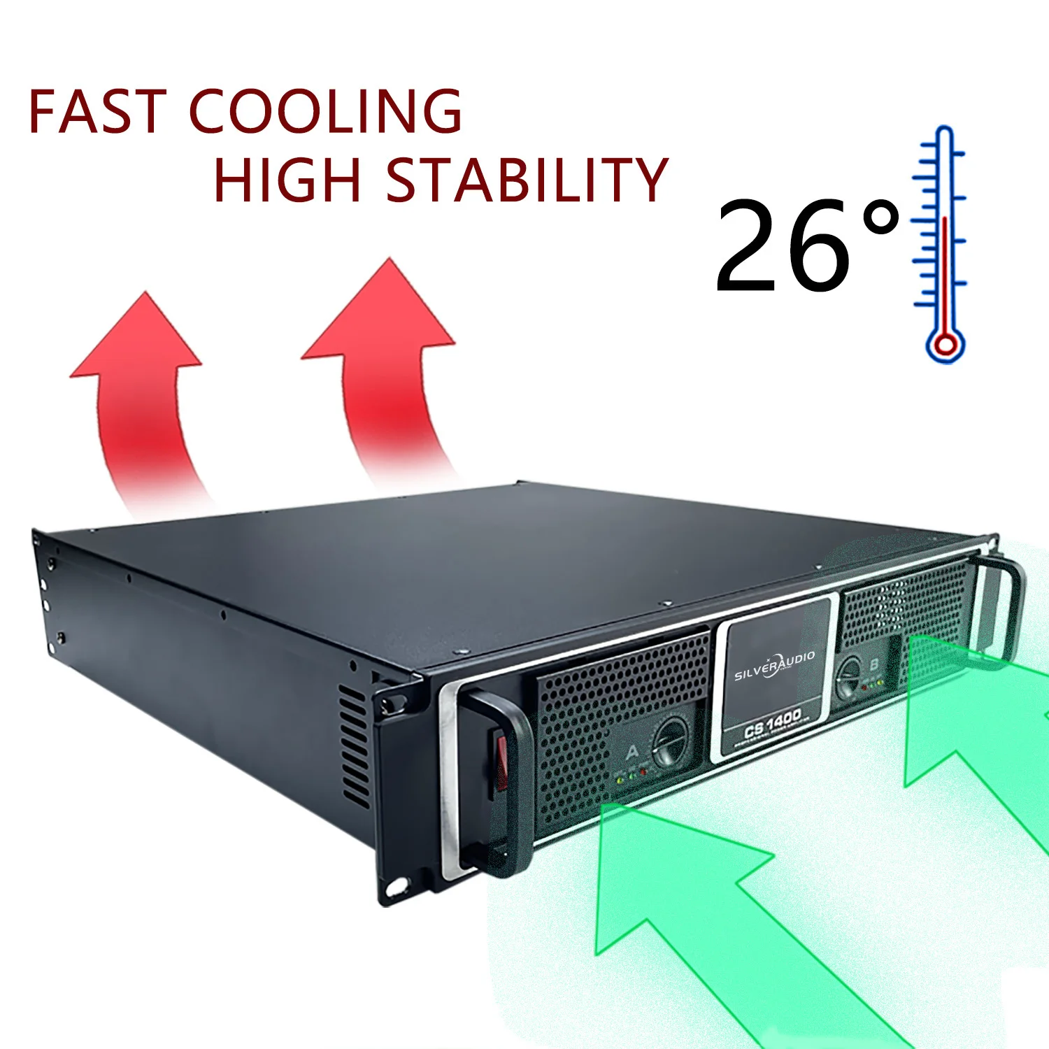 Высококачественный усилитель мощности зазора S1400 2000 Вт * 2 2U Hi-Fi используется для