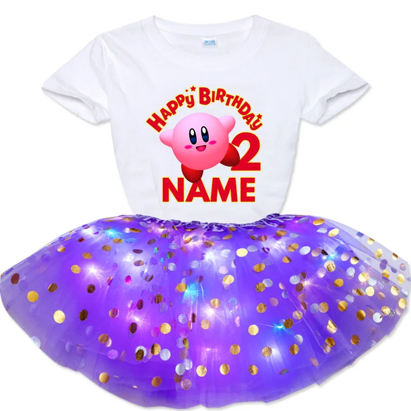 2021 Girls Sequined Dress Princess Summer Birthday Customization Sequins Dresses Girl Teen Birthday Party Clothes Star Skirt