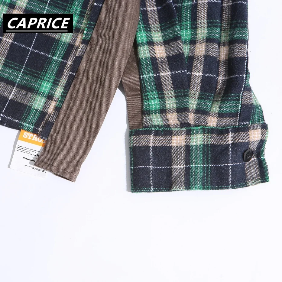 Цветные Лоскутные клетчатые рубашки с длинными рукавами для мужчин в стиле хип