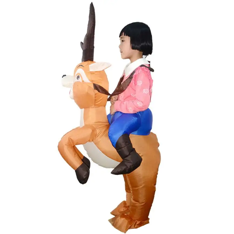 Милый детский надувной костюм с рисунком лося нарядный Праздничный