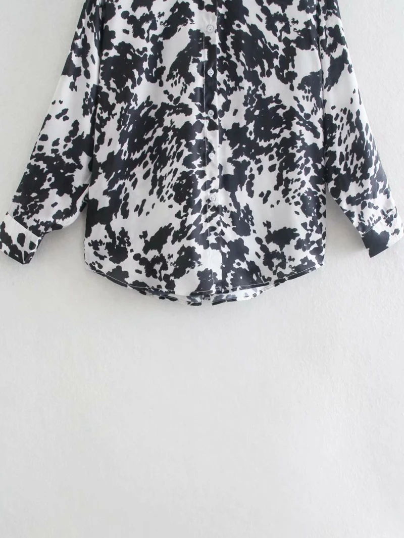 

Casual Animal Stripes Long Sleeve Blouse Spring Women Turn Down Collar Loose Plus Size Street Tops Office Lady NX2132