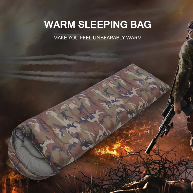 

Sleeping Bag Outdoor Camping Thermal Camouflage Sleeping Bag Envelope Type Splicing Camouflage Military Ultralight Sleeping Bags