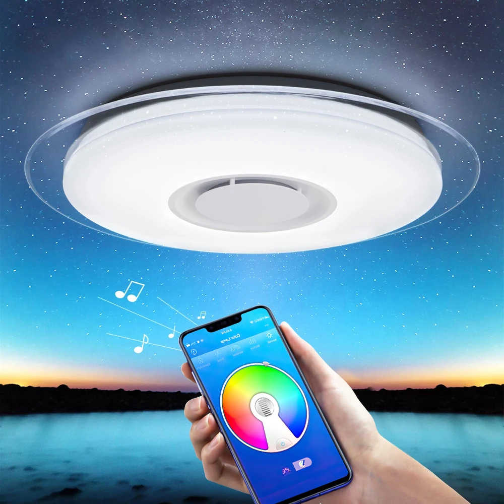 

LED Ceiling Lights Modern Ceiling Lamp 52W Panel Light Lighting APP Bluetooth Music light bedroom lamps Smart ceiling lamp