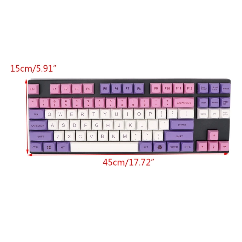 634A 134 клавиш/комплект XDA Profile Hana Keycap PBT 5 боковых красителей сублимационная