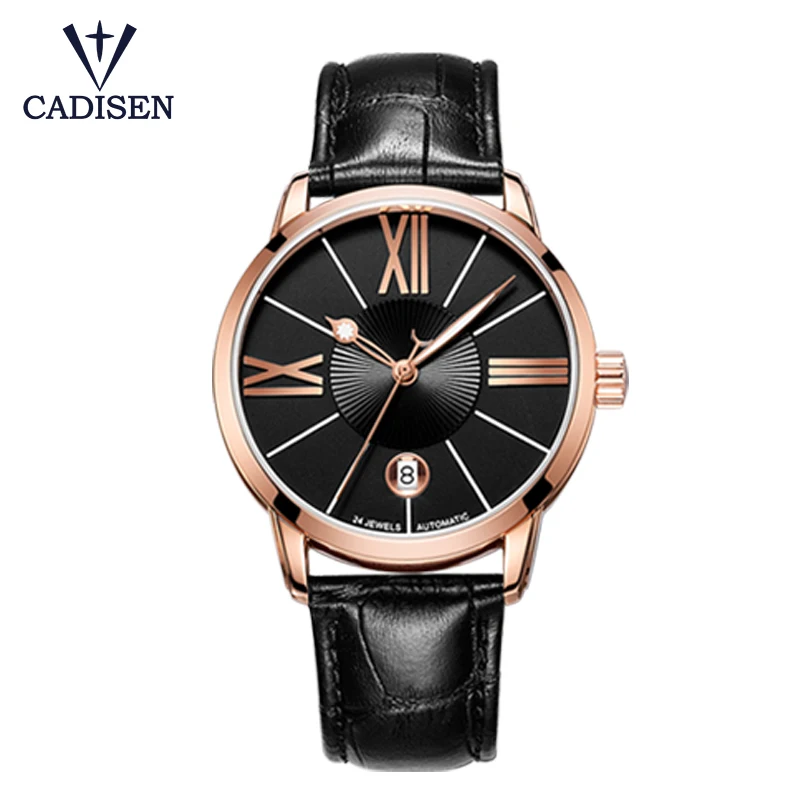 Мужские механические часы CADISEN C8113 мужские автоматические 10000 атм наручные 316L с
