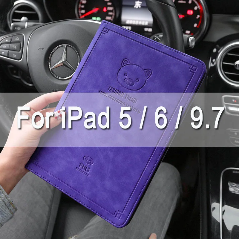For iPad 5 6 9.7 Магнитная откидная крышка для iPad Air Air2 Mini 1 2 3 4 чехол для планшета для нового iPad 9,7 a1893 Ретро чехол для iPad 2/3/4 - Цвет: For iPad 5 6 9.7