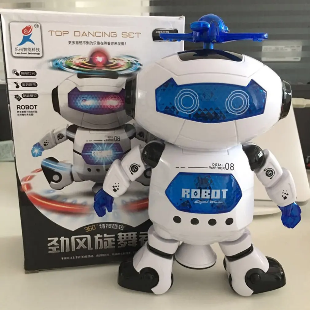 

360 Rotating Smart Space Dance Robot Electronic Walking Toys With Music Light For Kids Astronaut Toy Christmas Birthday Gift