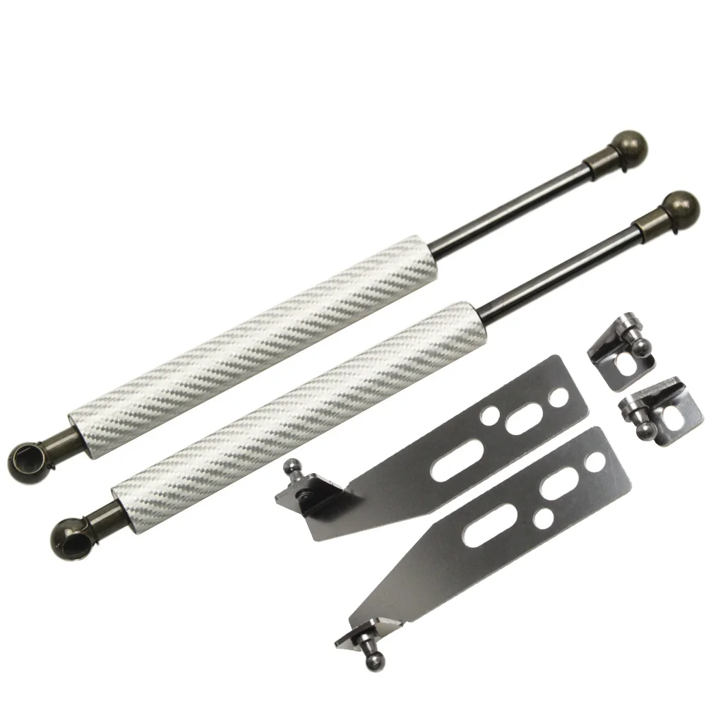silver carbon fiber Для Toyota Yaris, echo Vitz 1999-2005 шрифт капота изменить газовые стойки подъем поддержка Амортизатор аксессуары для амортизаторов - Цвет: silver carbon fiber