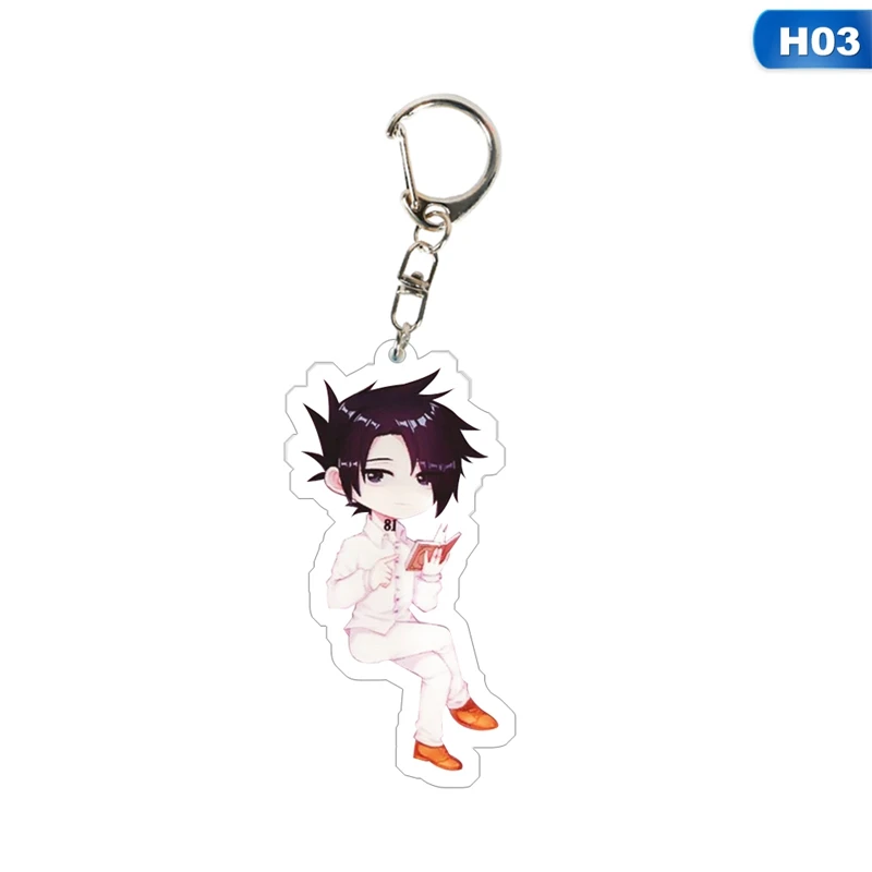 KEY4341H03 Аниме обещанный Neverland Yakusoku no Neverland Норман Рей Эмма Косплей стенд фигура акриловый брелок Шарм брелок подвеска - Цвет: KEY4341H03
