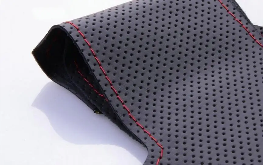 Швейные натуральная кожа чехол рулевого колеса автомобиля автомобильные