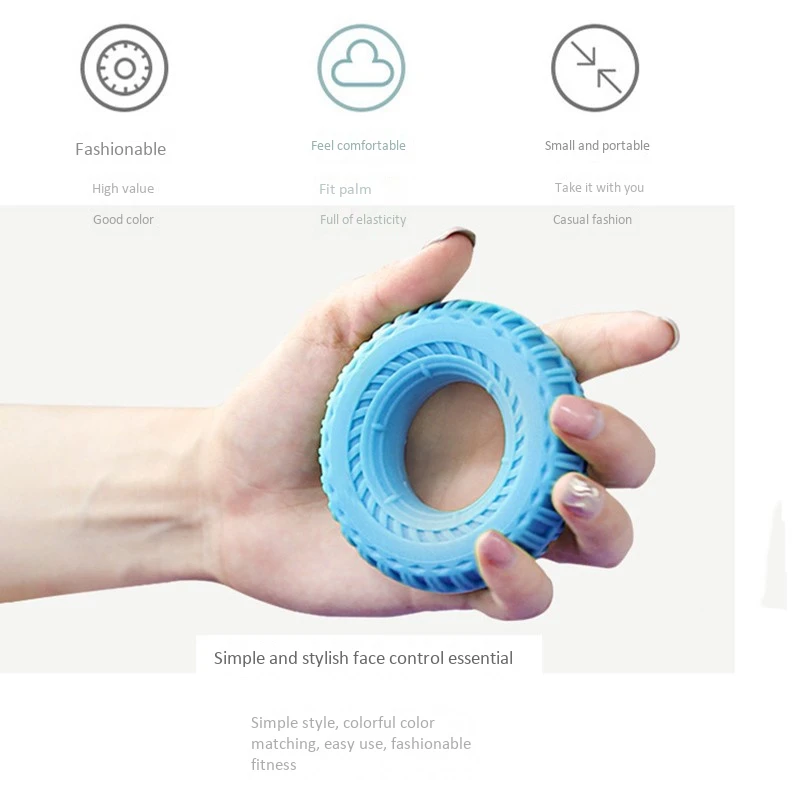 

Silicone Grip Ring Hand Training Arm Muscle Training Device Finger Strength Trainer Comes with Foam Grip