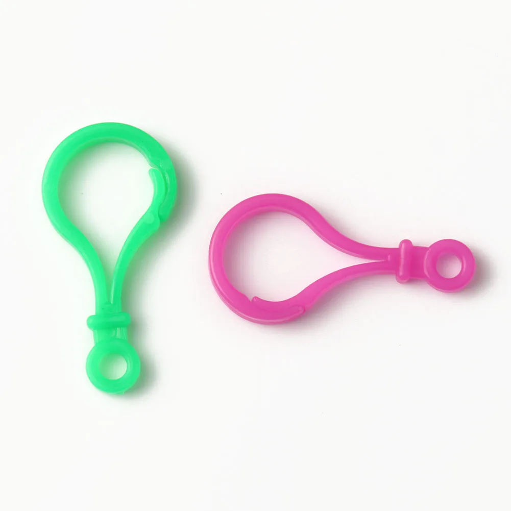 

50/100pcs Plastic Colorful Lamp Shape Buckle Snap Hook Lobster Clasp DIY Needlework Luggage Sewing Handmade Wholesale 48*24*5mm