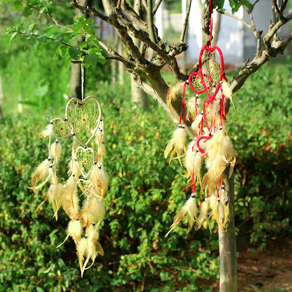 Винтажное украшение для дома ретро Ловец снов из перьев Висячие на стену Ловцы