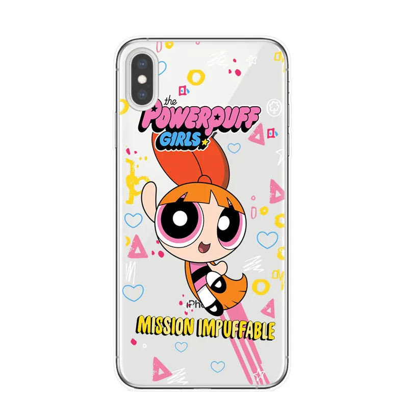 T6995 Симпатичные Powerpuff девушки полицейский INS телефон чехол для iPhone 11 Pro XS Max X XR 8 7 6 6S Plus 5s SE Мультфильм прозрачный ТПУ Fundas - Цвет: T6995