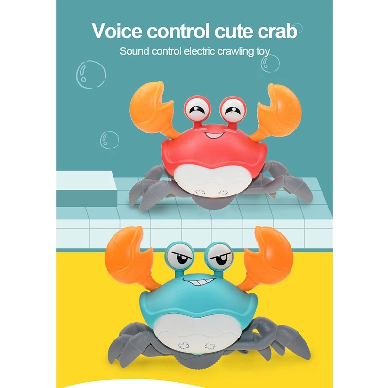 

Electric Voice Control Crab Toy Children's Projection Simulation Crab Children's Babies Toys Educational Music Gifts