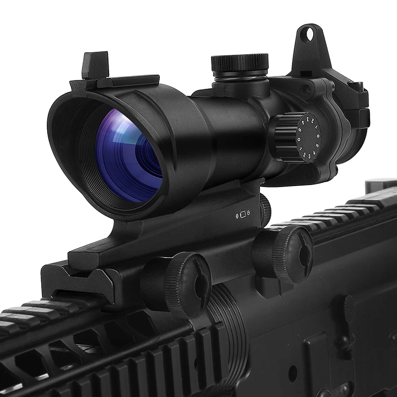 Тактическая Оптика прицел ACOG Тип 1x32 красный/зеленый точка прицел с 22 мм крепление снайперская винтовка для страйкбола