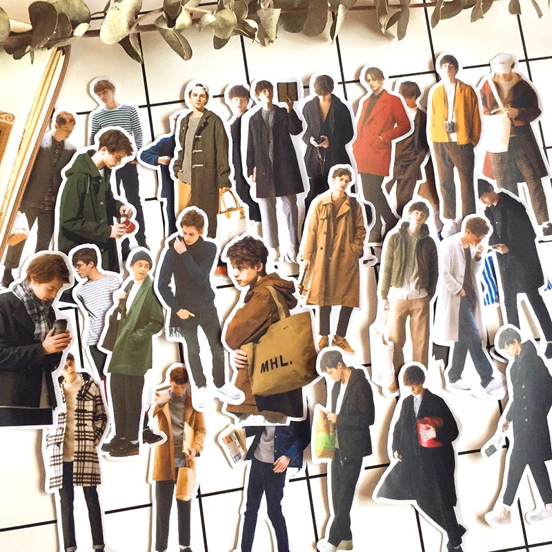 31 шт./компл. винтажная наклейка с изображением красивого мужчины для творчества