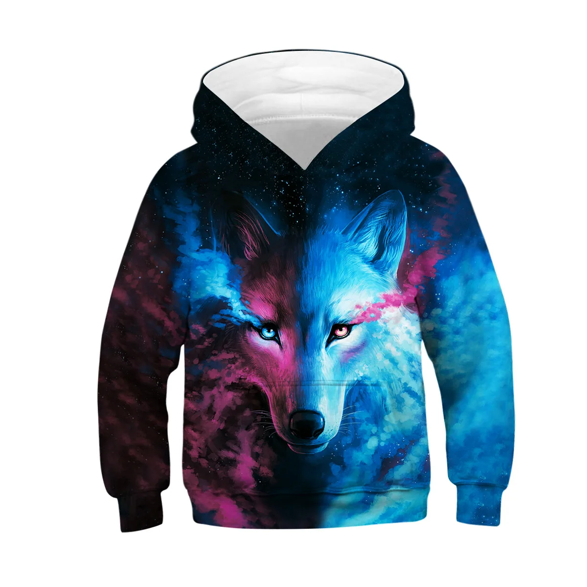 

4-14 Years Boy Hoodies Autumn 3D Thunder Lion Wolf Fox Teenagers Sweatshirt For Boys Christmas Halloween Gift Children Coat