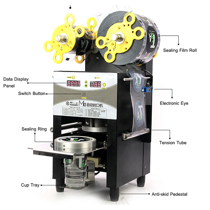 Полуавтоматическая машина для запечатывания пластиковых стаканчиков 95 мм/90 мм