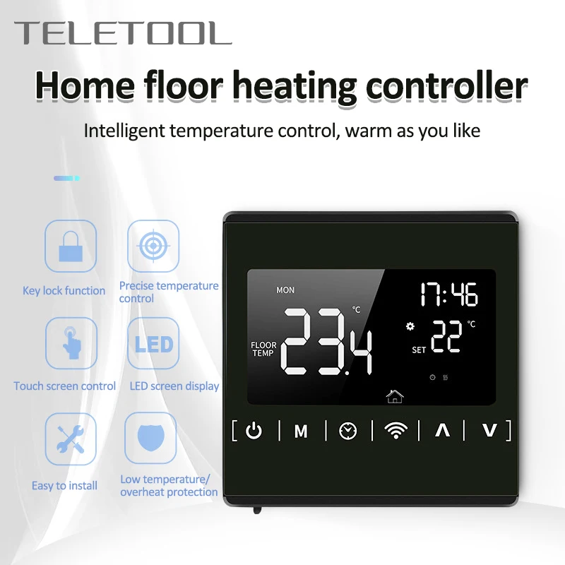 

WiFi Smart Thermostat Touch Screen Electric Floor Heating Water/Gas Boiler Thermoregulator Smart Temperature Controller For Home