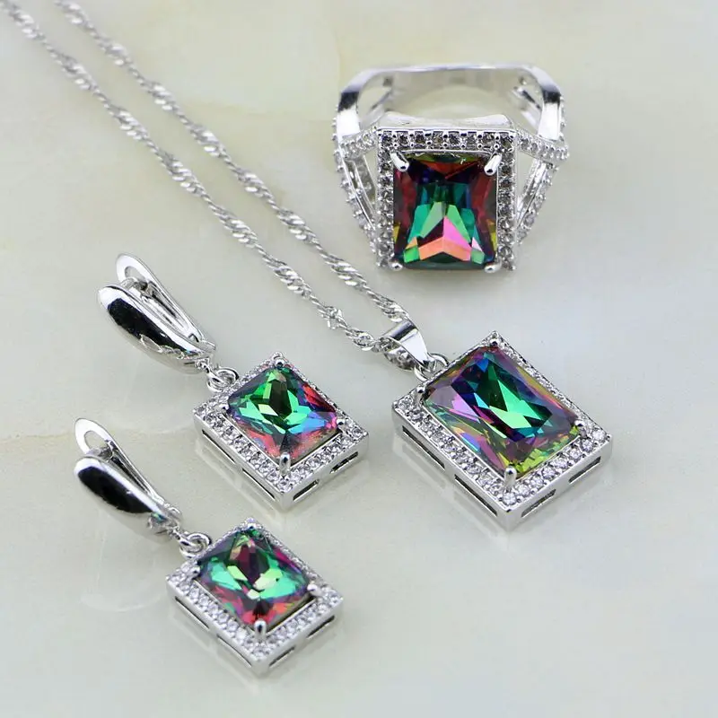 Комплект из колье серёг и кольца серебра 925 пробы|jewelry sets for women|silver jewelry setjewelry |