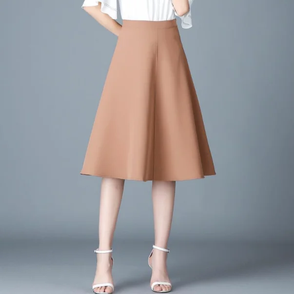 Офисная юбка миди с высокой талией для женщин 2020 Осенняя рабочая одежда