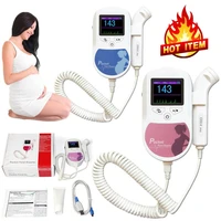 2 0mhz contec sonoline c baby soundc1 doppler fetal heart rate monitor home pregnancy heart rate detector lcd display pinkblue