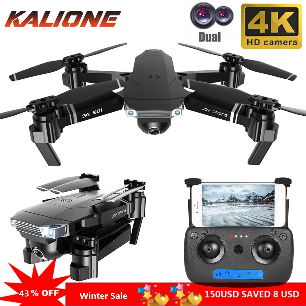 Новинка 2020 года строительный Дрон SG901 4K 1080P HD двойная камера зум 50X жест фото Follow Me