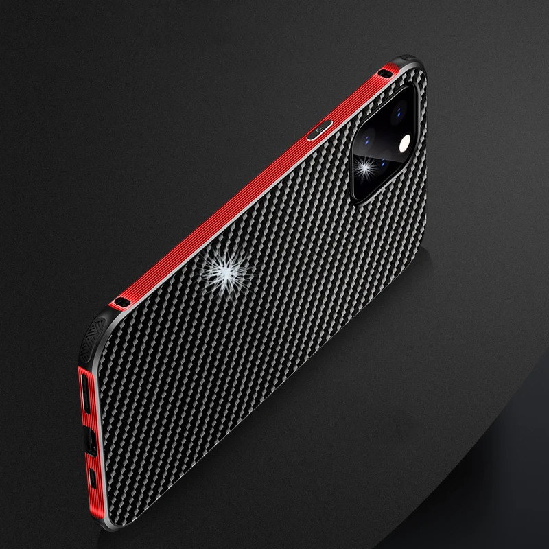 Роскошный Алюминиевый металлический чехол для iPhone 11/Pro/Max ультра тонкий жесткий элемент из углеродного волокна задняя крышка чехол для iPhone 11 Pro Max