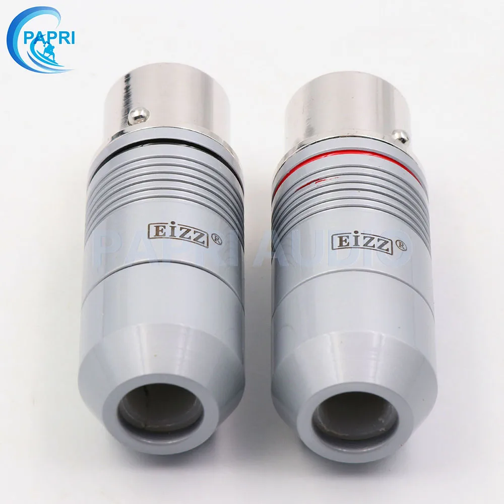 EIZZ 2 шт. Tellurium медь 3 булавки Мужской Женский XLR разъем MIC змея 24 К золото Платиновое покрытие аудио усилитель микрофонный кабель Jack