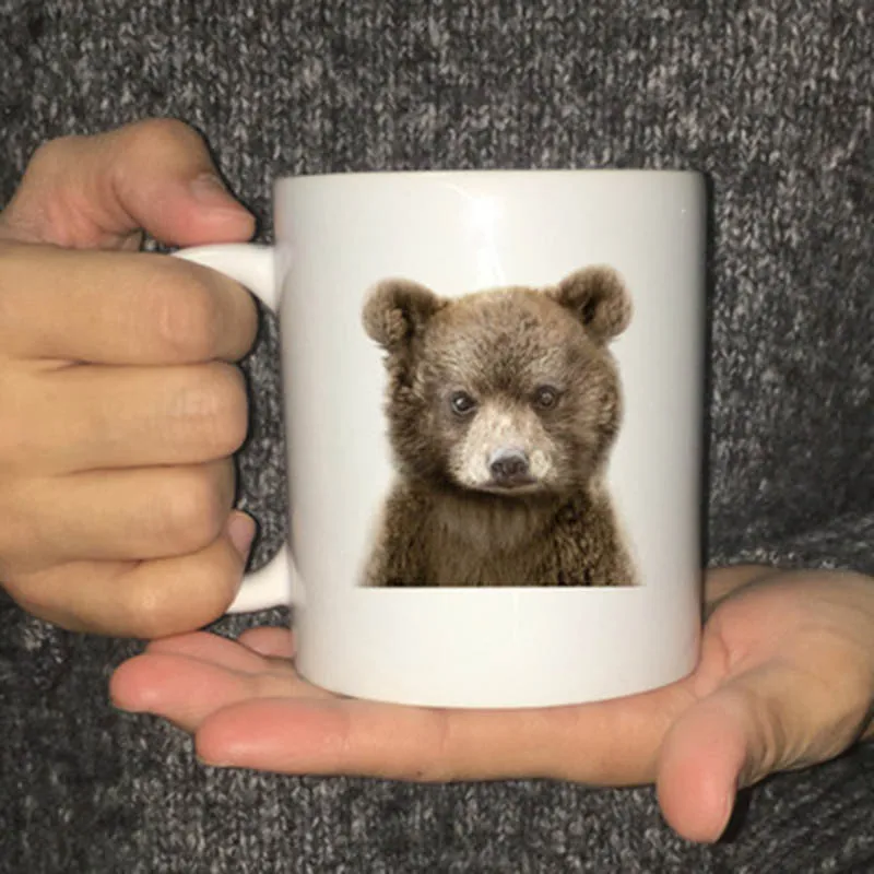 Новинка 2020 кружка с милой собакой/жирафом/медведем/белкой/ежиком/Ястребом/волком