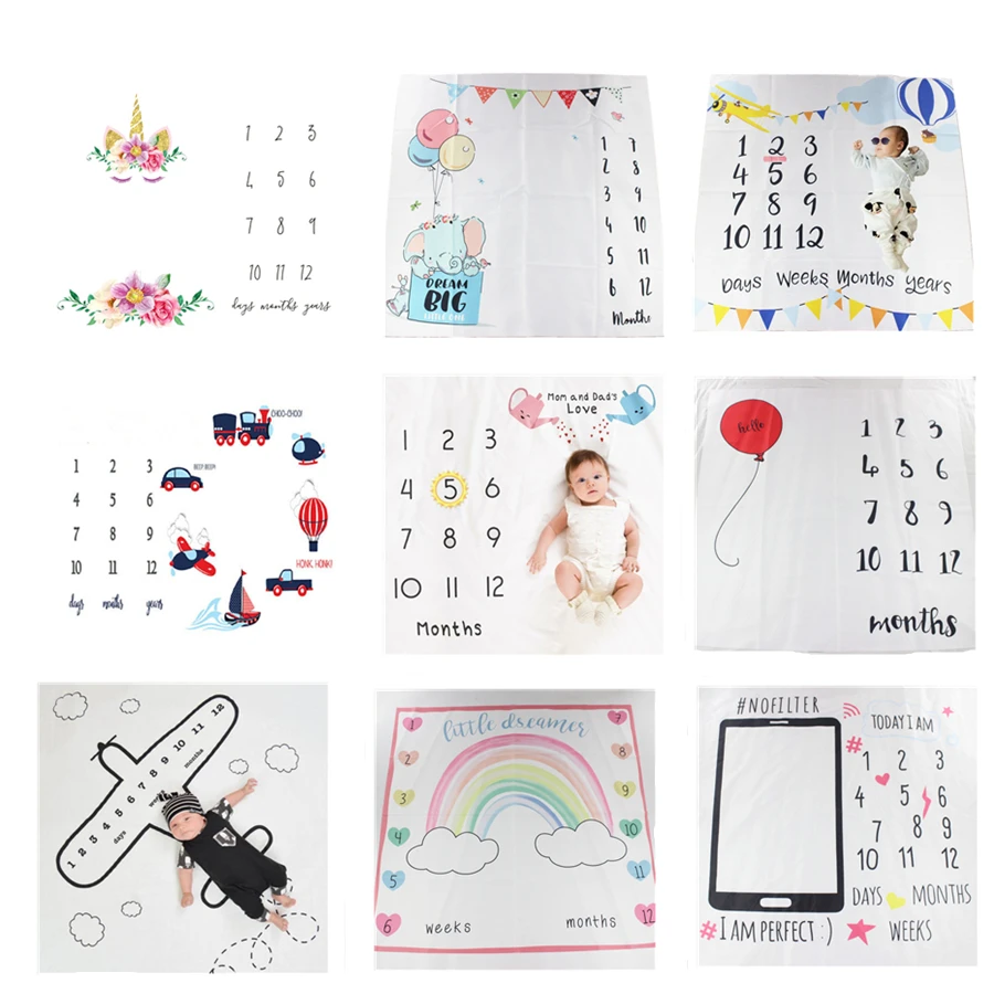 Детские веху реквизит для фотосессии одеяла заднего фона студийного календарь