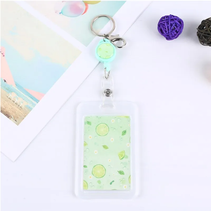Бейдж пластиковый для пропуска держатель катушка милые офисные деловые