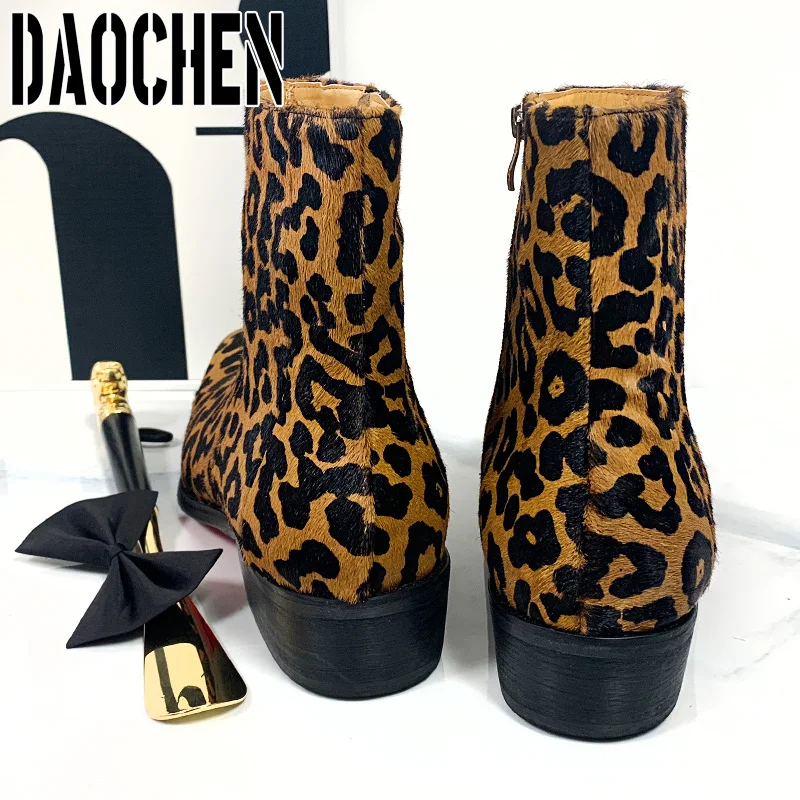 Роскошные Брендовые мужские ботинки до середины икры высококачественные