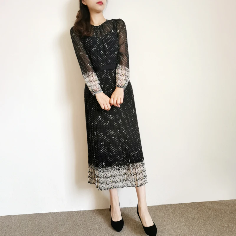 2021 New Spring/Summer Collections Floral Print Midi Pleated Dress UK 8-UK 16