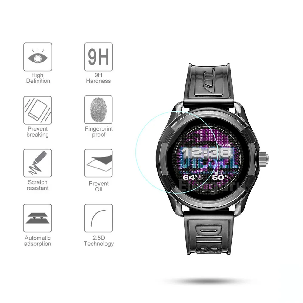 Защитная пленка для экрана закаленное стекло дизельных часов Fadelite Smartwatch (DZT