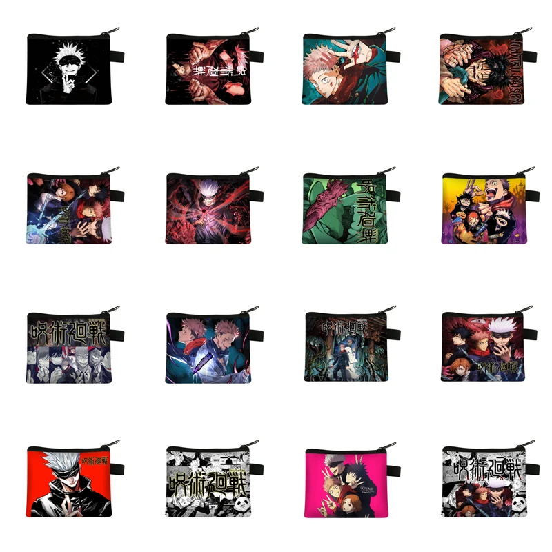

Anime Peripherals Jujutsu Kaisen Kids Coin Purse Portable Card Coin Bag Cartoons Manga Gojo Satoru Handbag Key Storage Bag