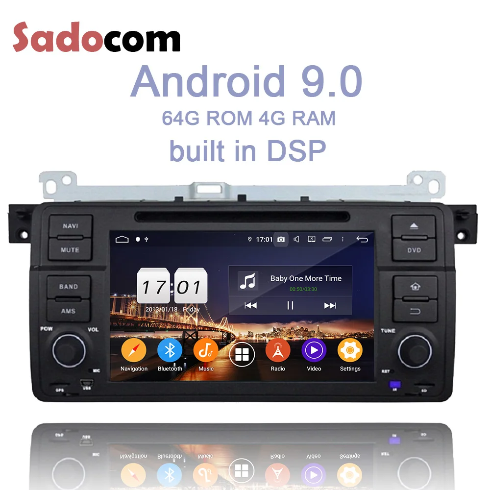 1 din TDA7851 Android 9 0 8 ядерный Bluetooth 4 2 Гб ОЗУ + 64 ПЗУ автомобильный dvd плеер для BMW E46 M3 1998