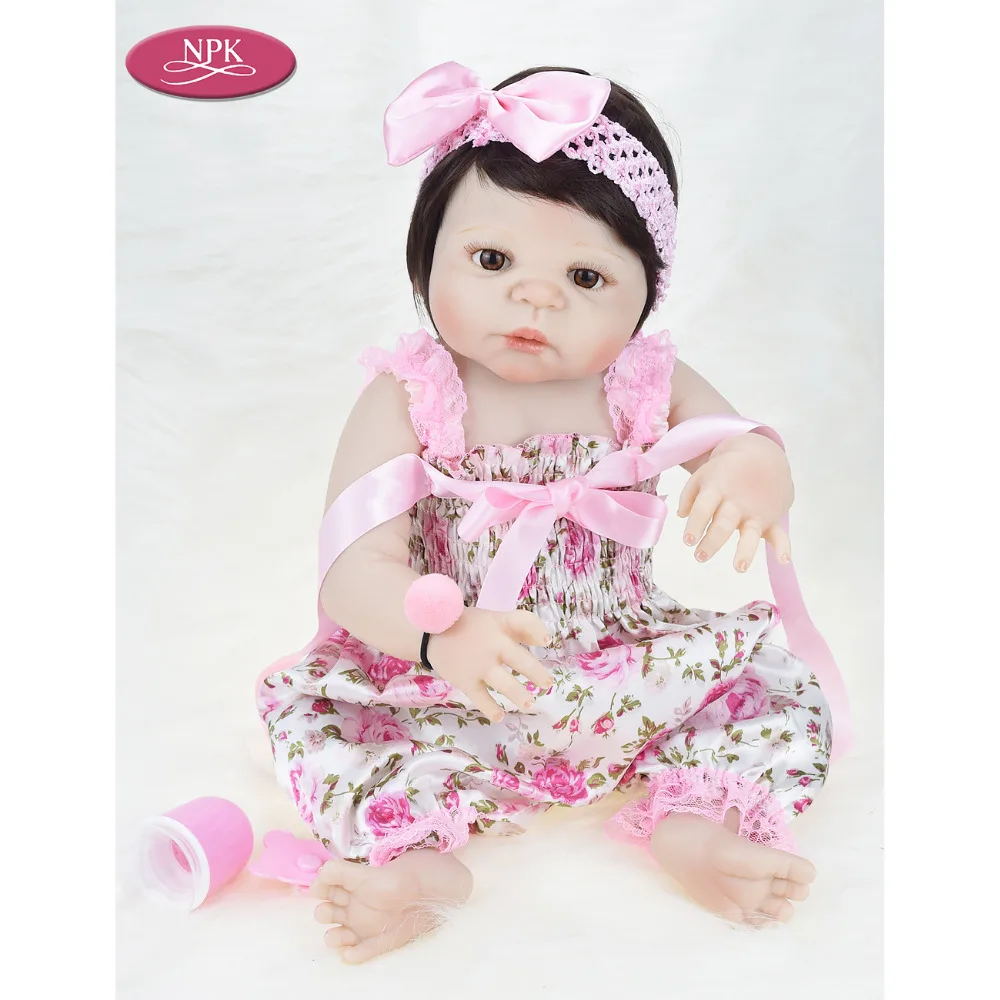 Реалистичная полностью силиконовая кукла реборн для девочек игрушка ванны 57 см