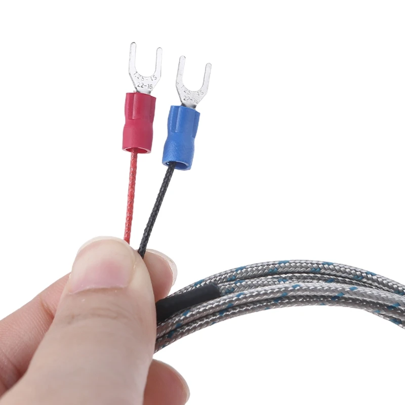 35EC K-Type Thermocouple Probe 1mm x 100mm 2-wires Temperature Sensors 2-Terminals 1m | Инструменты
