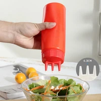 3 hole squeeze bottle food grade pe ketchup mustard mayonnaise olive oil bottle household kitchen condiment dispenser 650450ml