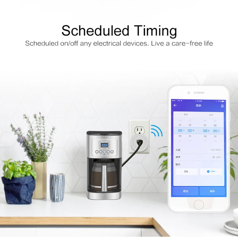 2 шт. Wi Fi Smart Plug Amazon Беспроводной дистанционного Управление розетки Пульт