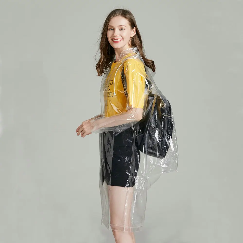 Прозрачный дождевик для взрослых женский модный куртки прозрачный